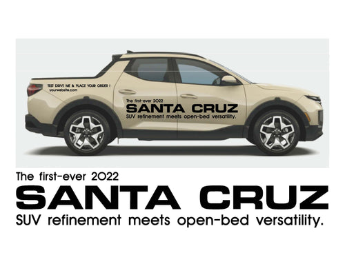 HYUNDAI 2022 SANTA CRUZ LAUNCH - Vehicle Side Graphics