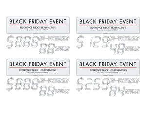 BUICK BLACK FRIDAY EVENT - PAYMENT WINDSHIELD STICKER
