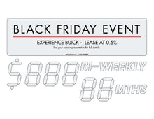 Load image into Gallery viewer, BUICK BLACK FRIDAY EVENT - PAYMENT WINDSHIELD STICKER