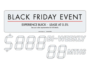BUICK BLACK FRIDAY EVENT - PAYMENT WINDSHIELD STICKER