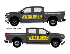 CHEVROLET WE'RE OPEN | VEHICLE-SIDE GRAPHICS