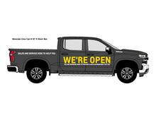 Load image into Gallery viewer, CHEVROLET WE&#39;RE OPEN | VEHICLE-SIDE GRAPHICS