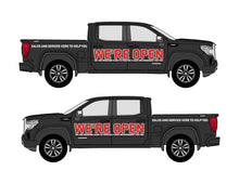 Load image into Gallery viewer, GMC WE&#39;RE OPEN | VEHICLE-SIDE GRAPHICS