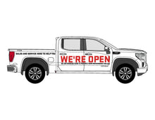 Load image into Gallery viewer, GMC WE&#39;RE OPEN | VEHICLE-SIDE GRAPHICS
