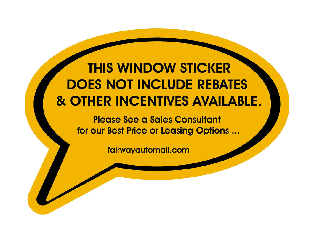 Incentive Add-On for The MSRP Sticker